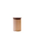 BARATTOLO IN VETRO BOROSILICATO E COPERCHIO IN BAMBOO 10X16CM - COLORI ASSORTITI BARATTOLO IN VETRO BOROSILICATO E COPERCHIO IN BAMBOO 10X16CM - COLORI ASSORTITI