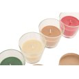 CANDELA PROFUMATA CON CONTENITO IN VETRO 9x9x8 CM - COLORI ASSORTITI CANDELA PROFUMATA CON CONTENITO IN VETRO 9x9x8 CM - COLORI ASSORTITI