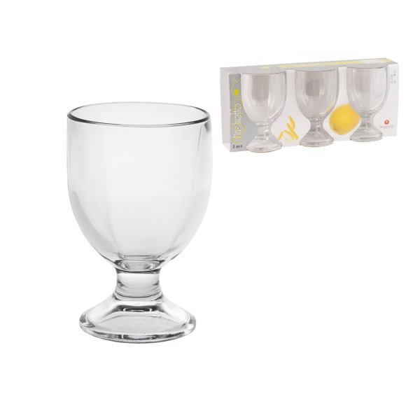 SET 3 BICCHIERI ACQUA "MUGHETTO" - 3 PEZZI 