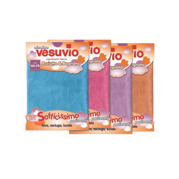 VESUVIO PANNO IN  MICROFIBRA SOFFICISSIMO 50x70 CM - COLORI ASSORTITI 