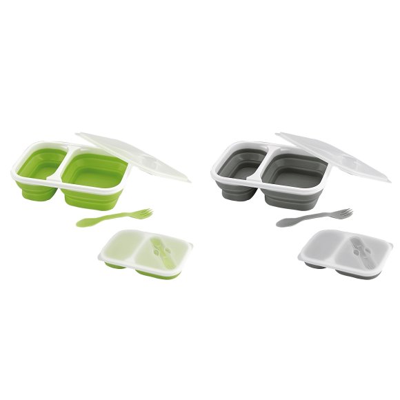 CONTENITORE PORTA PRANZO + POSATA SALVASPAZIO - COLORI ASSORTITI CONTENITORE PORTA PRANZO + POSATA SALVASPAZIO - COLORI ASSORTITI