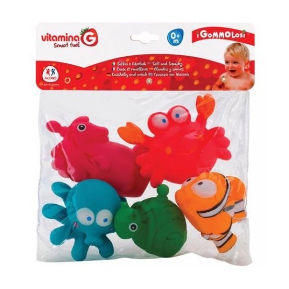 GOMMOLOSI*ANIMALI MARINI 5 PEZZI GOMMOLOSI*ANIMALI MARINI 5 PEZZI