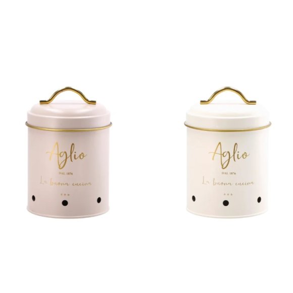 STAR BARATTOLO IN LATTA PORTA AGLIO CON COPERCHIO 11XH16CM - 2 COLORI ASSORTITI STAR BARATTOLO IN LATTA PORTA AGLIO CON COPERCHIO 11XH16CM - 2 COLORI ASSORTITI