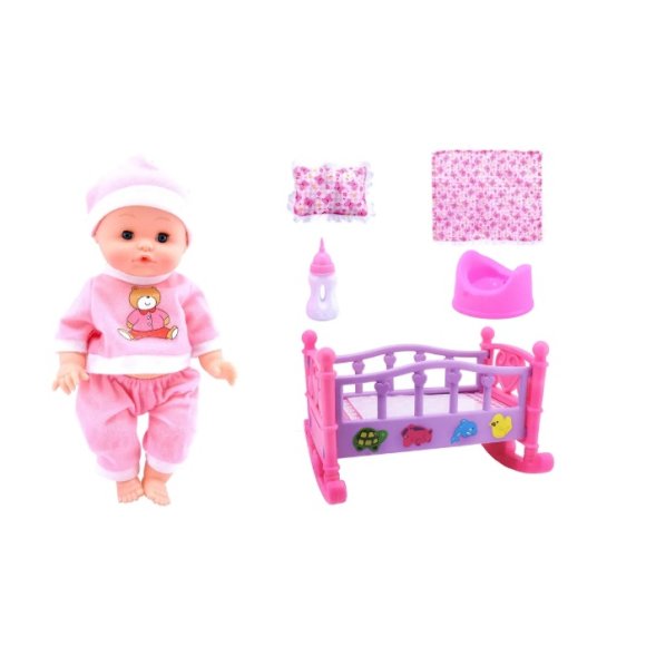 BAMBOLOTTO CON CULLA PER BAMBINI -  33 CM