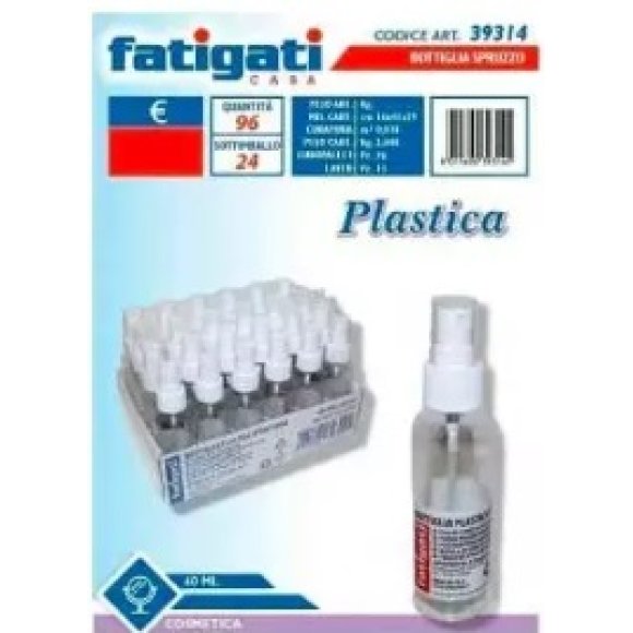 FATIGATI BOTTIGLIA SPRUZZO IN PLASTICA - 60 ML