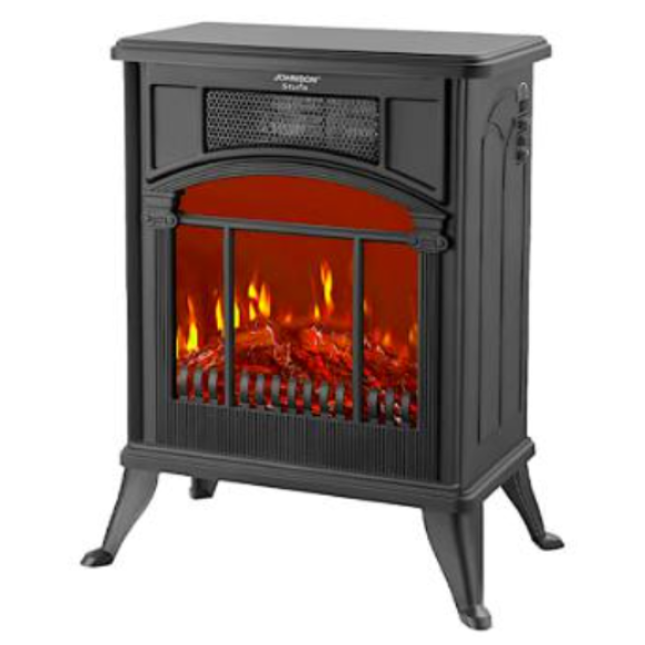 JOHNSON STUFA CAMINETTO ELETTRICO CON EFFETTO FIAMMA E TERMOSTATO REGOLABILE