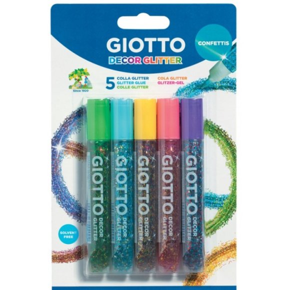 GIOTTO COLLA GLITTER 5 PEZZI 545400 GIOTTO COLLA GLITTER 5 PEZZI 545400