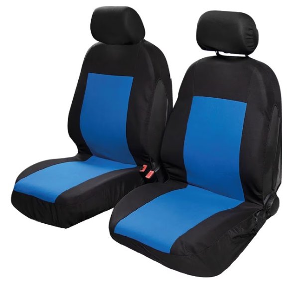 START COPPIA COPRISEDILI ANTERIORI SATURN AUTO UNIVERSALE -NERO/BLU