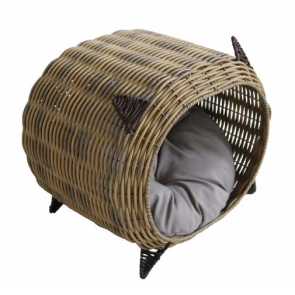 CUCCIA IN PLASTICA PER ANIMALI DOMESTICI CON CUSCINO IMPERMEABILE IN TESSUTO - 40X34X40H CM CUCCIA IN PLASTICA PER ANIMALI DOMESTICI CON CUSCINO IMPERMEABILE IN TESSUTO - 40X34X40H CM