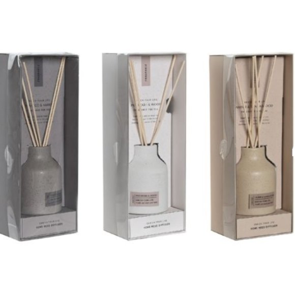 DIFFUSORI PER AMBIENTI IN GRES 10X8X27 CM 100 ML - COLORI ASSORTITI 