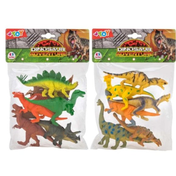 SET 5 DINOSAURI GIOCATTOLO GLOBO 41410 - FIGURE ASSORTITE W'TOY