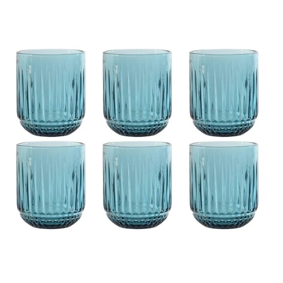 SET 6 BICCHIERI IN CRISTALLO AZZURRO - 275ML SET 6 BICCHIERI IN CRISTALLO AZZURRO - 275ML
