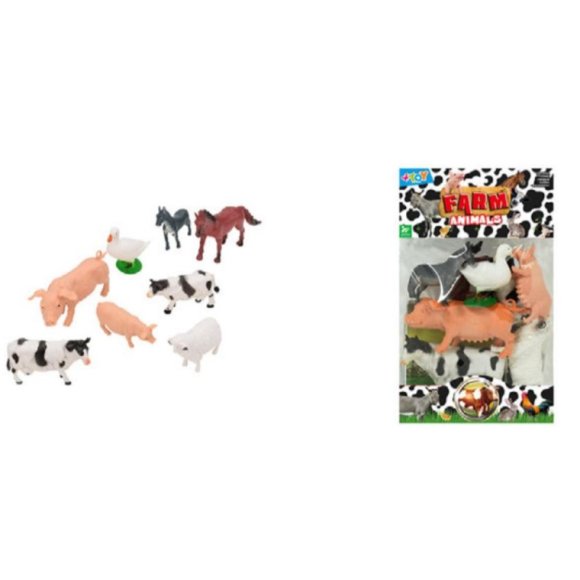 SET 8 ANIMALI DELLA FATTORIA GLOBO 40849 - W'TOY FIGURE COLLEZIONABILI