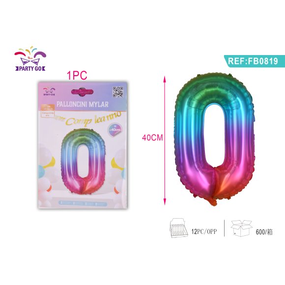 PALLONCINO MYLAR COLORATO NUMERO 0