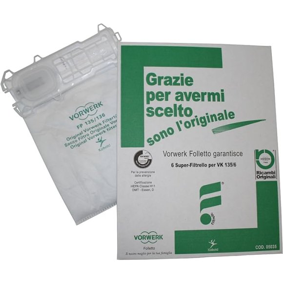 Sacchetti originali Folletto vk 135/136 Vorwerk