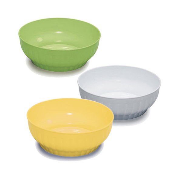 INSALATIERA COSTOLA IN PLASTICA 18X11HCM - COLORI ASSORTITI 