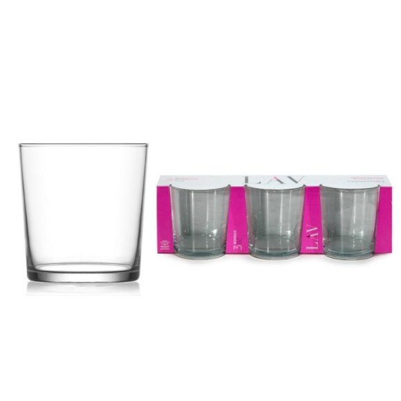 LAV SET 3 BICCHIERI VETRO BODEGA  - 345CC 