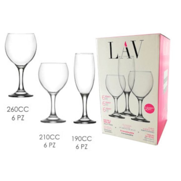 LAV 18 CALICI MISKET ASSORTITI