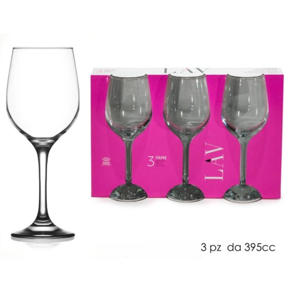 LAV SET 3 CALICI VINO FAME - 395CC