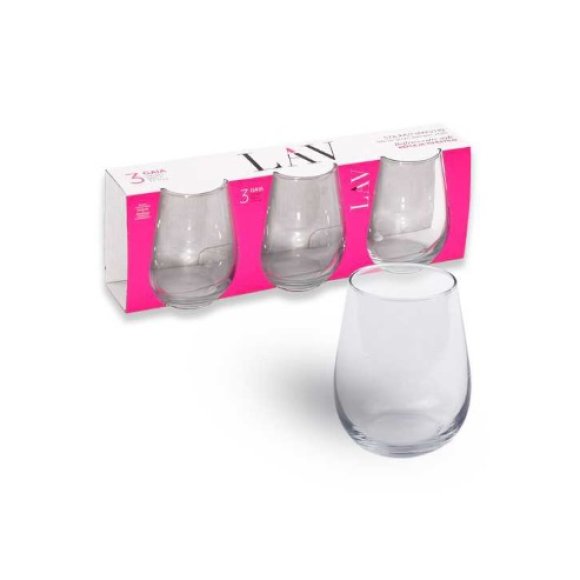 LAV SET 3 BICCHIERI VINO GAIA - 360CC