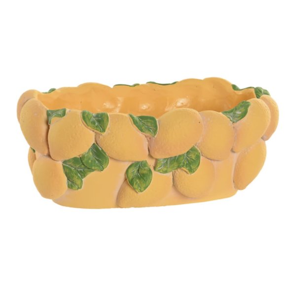 CENTRO TAVOLA IN CEMENTO LIMONI 28x18x11 CM