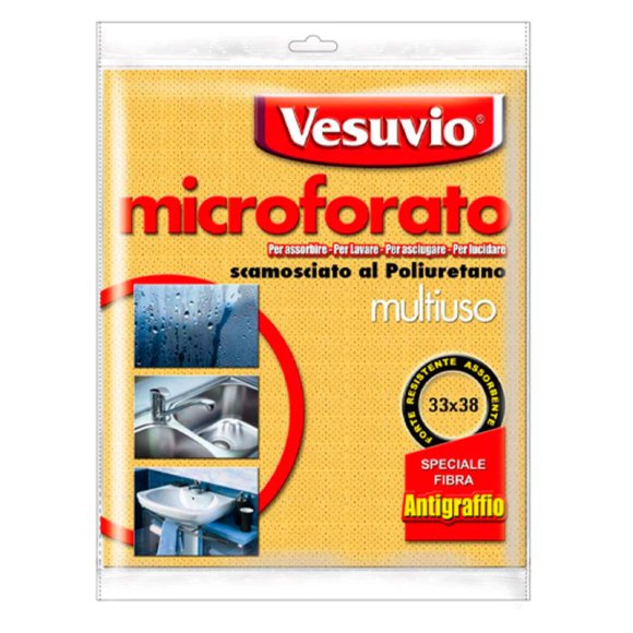 VESUVIO PANNO MICROFORATO SCAMOSCIATO AL POLIURETANO - 33X38CM