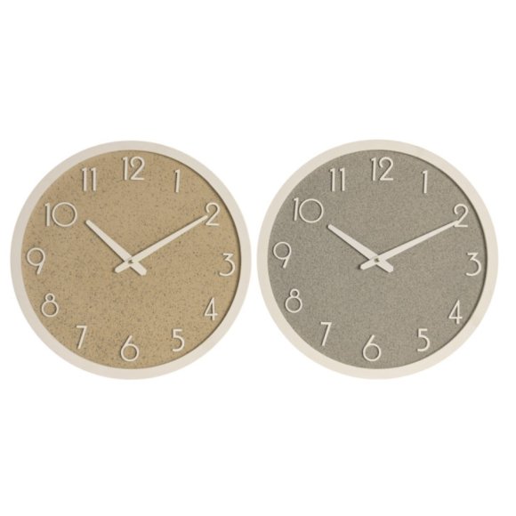 OROLOGIO PARETE RESINA MDF 40X4X40 CM - 2 MODELLI ASSORTITI  