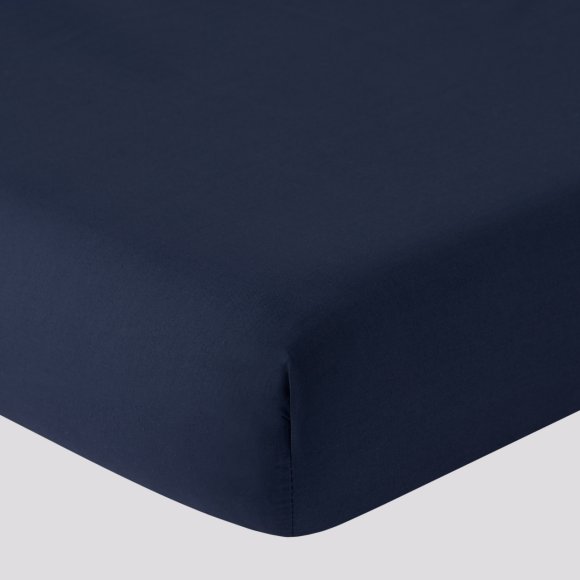 RIVIERA - LENZUOLO MATRIMONIALE CON ANGOLI "PAINT" - BLU NAVY