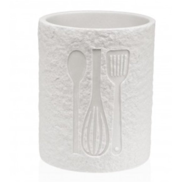 VERSA PORTAUTENSILI GRANDE BIANCO 11,5X10,2X17,5 CM VERSA PORTAUTENSILI GRANDE BIANCO 11,5X10,2X17,5 CM
