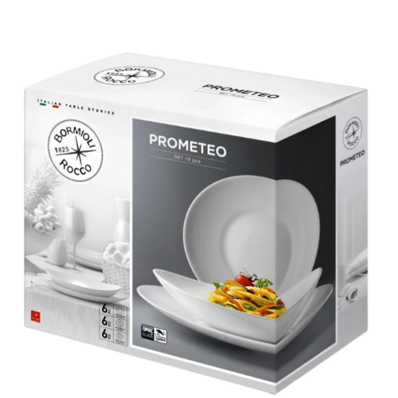 Bormioli - Servizio Piatti "Prometeo" 18 Pezzi