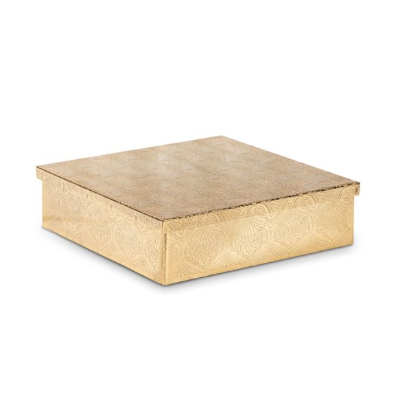 CAMACHO SCATOLA IN LEGNO/METALLO 19x6x19 CM - DORATO