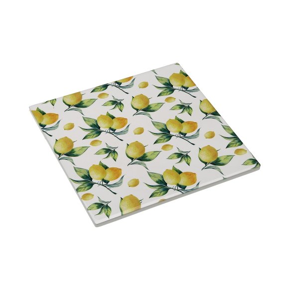 SOTTOVASO IN CERAMICA DECORO LIMONI SOTTOVASO IN CERAMICA DECORO LIMONI