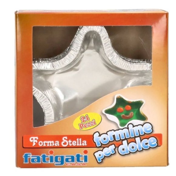 FATIGATI FORMINE PER DOLCE A FORMA DI STELLA IN ALLUMINIO 