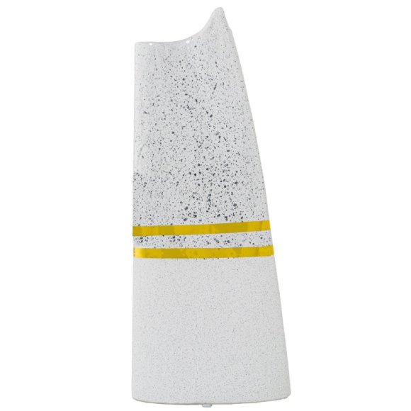 CAMACHO VASO IN CERAMICA 9x15x36 CM - ARGENTATO/BIANCO