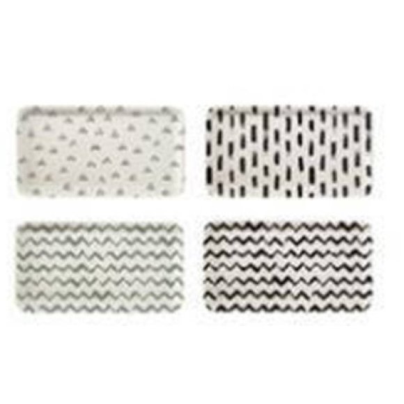 VASSOIO RETTANGOLARE DYNAMIC CM29,6X15,7X1,5 - FANTASIE ASSORTITE 