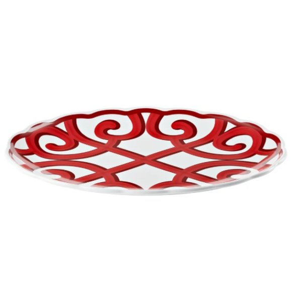 GUZZINI NATALE VASSOIO OVALE GRANDE HARMONIA ROSSO 51,5x38xh3,5 CM GUZZINI NATALE VASSOIO OVALE GRANDE HARMONIA ROSSO 51,5x38xh3,5 CM