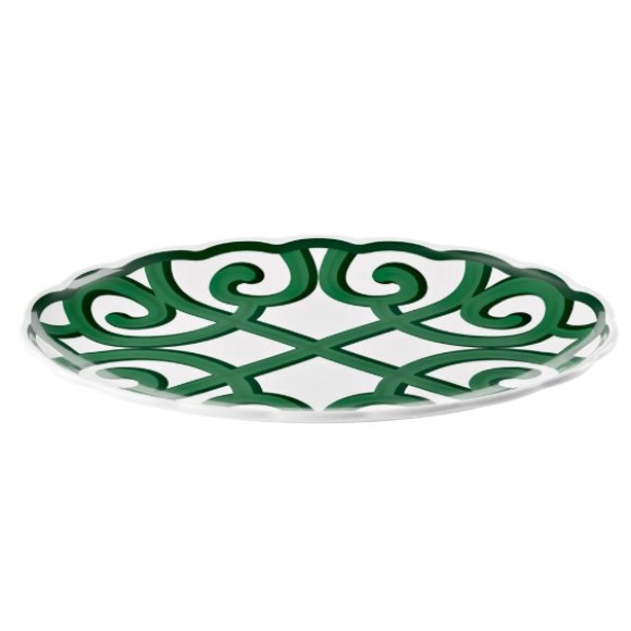 GUZZINI NATALE VASSOIO OVALE GRANDE HARMONIA VERDE 51,5x38xh3,5 CM GUZZINI NATALE VASSOIO OVALE GRANDE HARMONIA VERDE 51,5x38xh3,5 CM