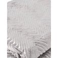 RIVIERA - PLAID MATRIMONIALE "ZIZ ZAG" - GRIGIO