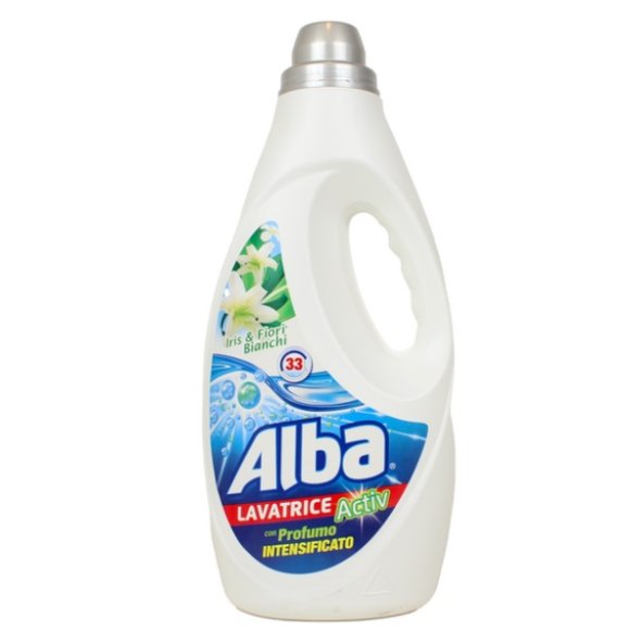 ALBA LAVATRICE ACTIV IRIS & FIORI BIANCHI DETERSIVO LIQUIDO BUCATO 33 LAVAGGI - 1850 ML