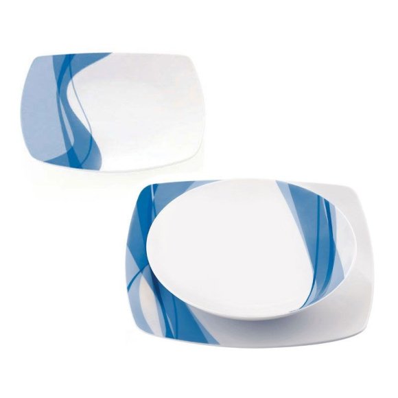 GUZZINI - SET 18 PIATTI IN PORCELLANA "AQUA" GUZZINI - SET 18 PIATTI IN PORCELLANA "AQUA"