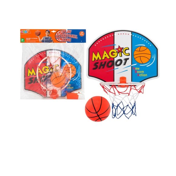 GLOBO CANESTRO BASKET GIOCATTOLO CON TABELLONE E PALLA PER BAMBINI 3+ ANNI