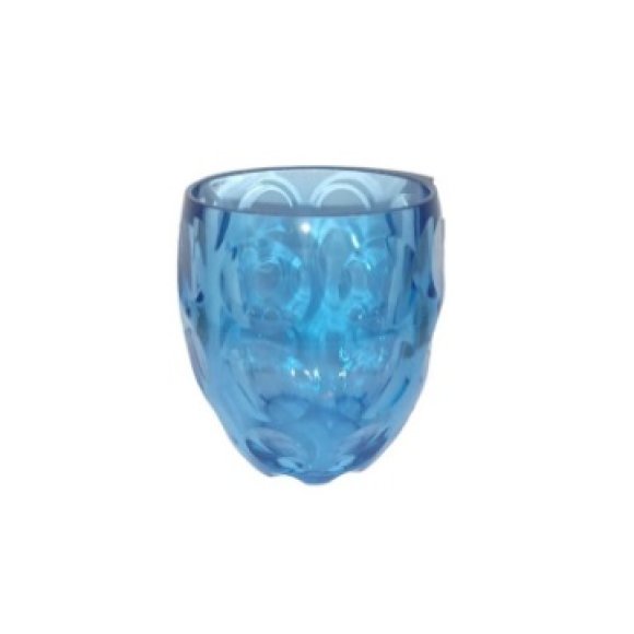 GUZZINI BICCHIERE BASSO "BUBBLES" - BLU