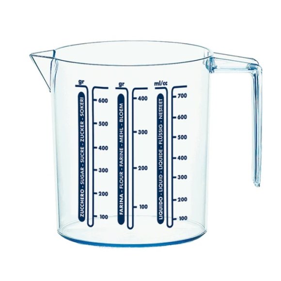 CARAFFA GRADUATA COSMOPLAST - 0,75 LITRI 