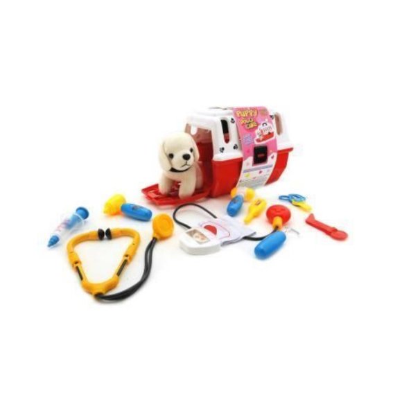 CESTA CON CANE PELUCHE ACCESSORI