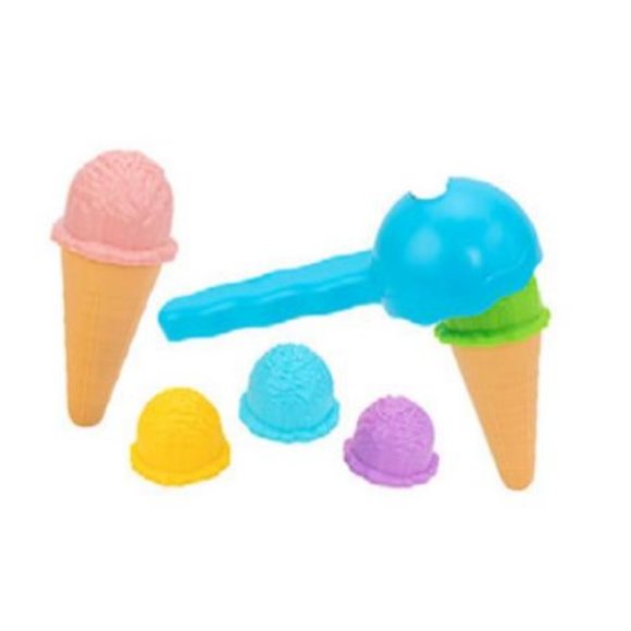CONI GELATO CON PALLINE E CUCCHIAIO