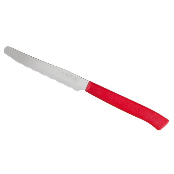 MARIETTI COLTELLO DA TAVOLA DENTATO ROSSO 11 CM - 6 PEZZI