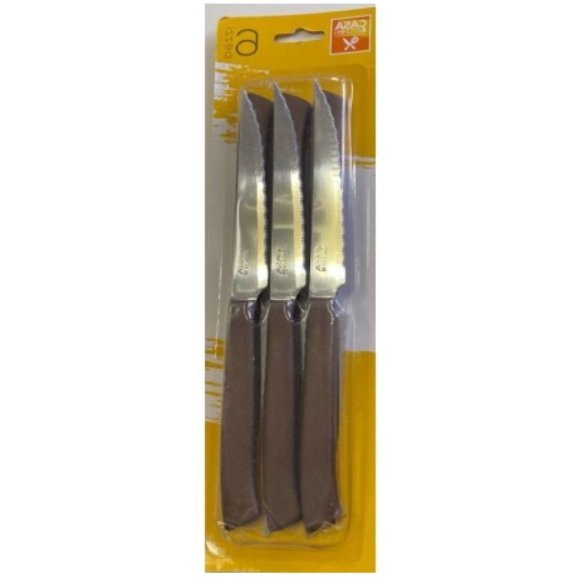 COLTELLI BISTECCA "SIMON" MARRONE - 6 PEZZI 