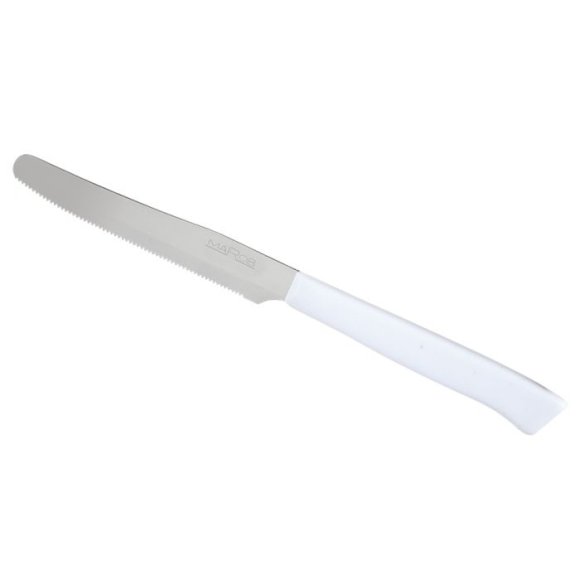 MARIETTI COLTELLO DA TAVOLA DENTATO BIANCO 11 CM - 6 PEZZI 