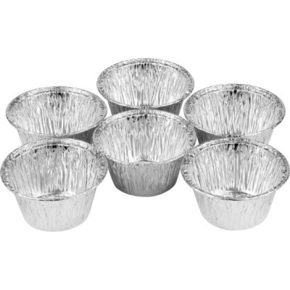  CONTENITORE ALLUMINIO MUFFIN FATIGATI - 6 PEZZI