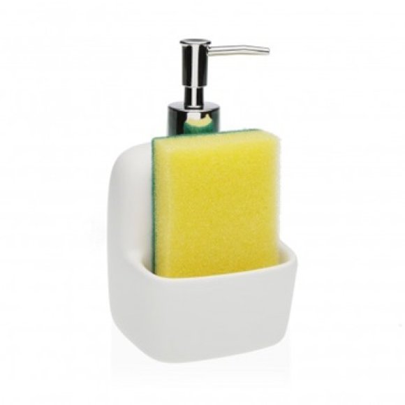 VERSA DISPENSER SAPONE IN CERAMICA  BIANCO - 10,5X9,4X17,8CM 